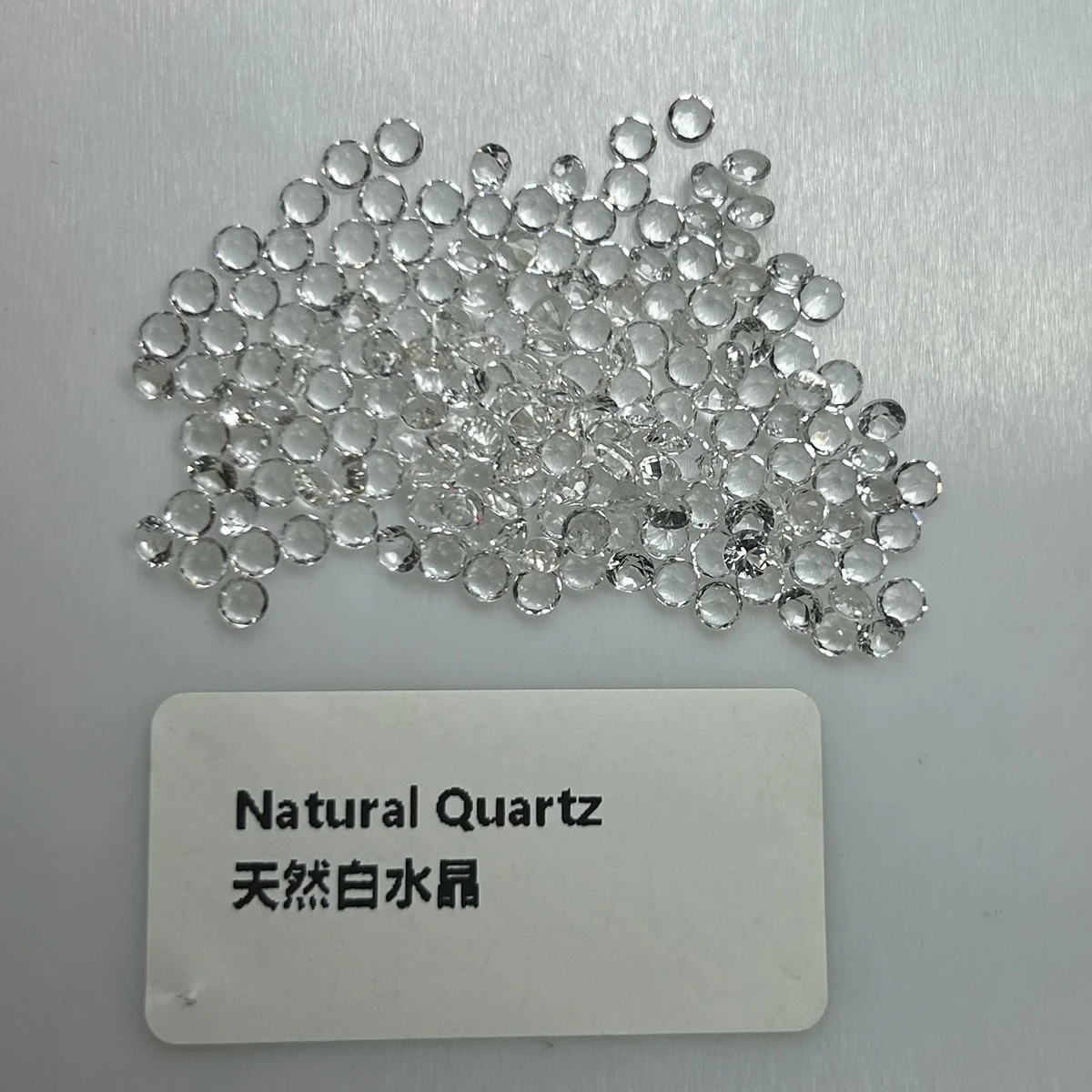 Small Size 1mm to 4mm A Quality Round Brilliant Cut Natural White Quartz Loose Gemstone