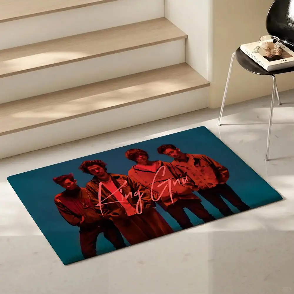 Band K-King Gnu Floor Mat Eco-Friendly Flannel Doormat Non-Slip Odorless Soft Short Plush Indoor Floor Rug