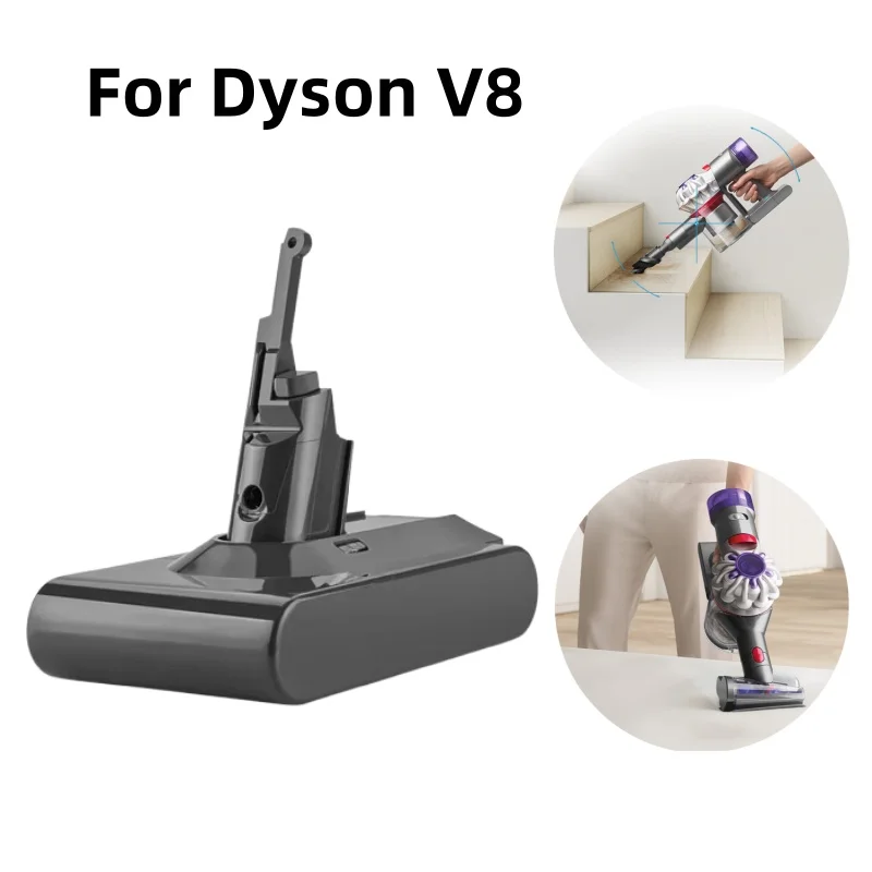 12800mAh 21.6V For Dyson V8 Battery Absolute V8 Animal Li-ion SV10 Vacuum Cleaner series Rechargeable batteries