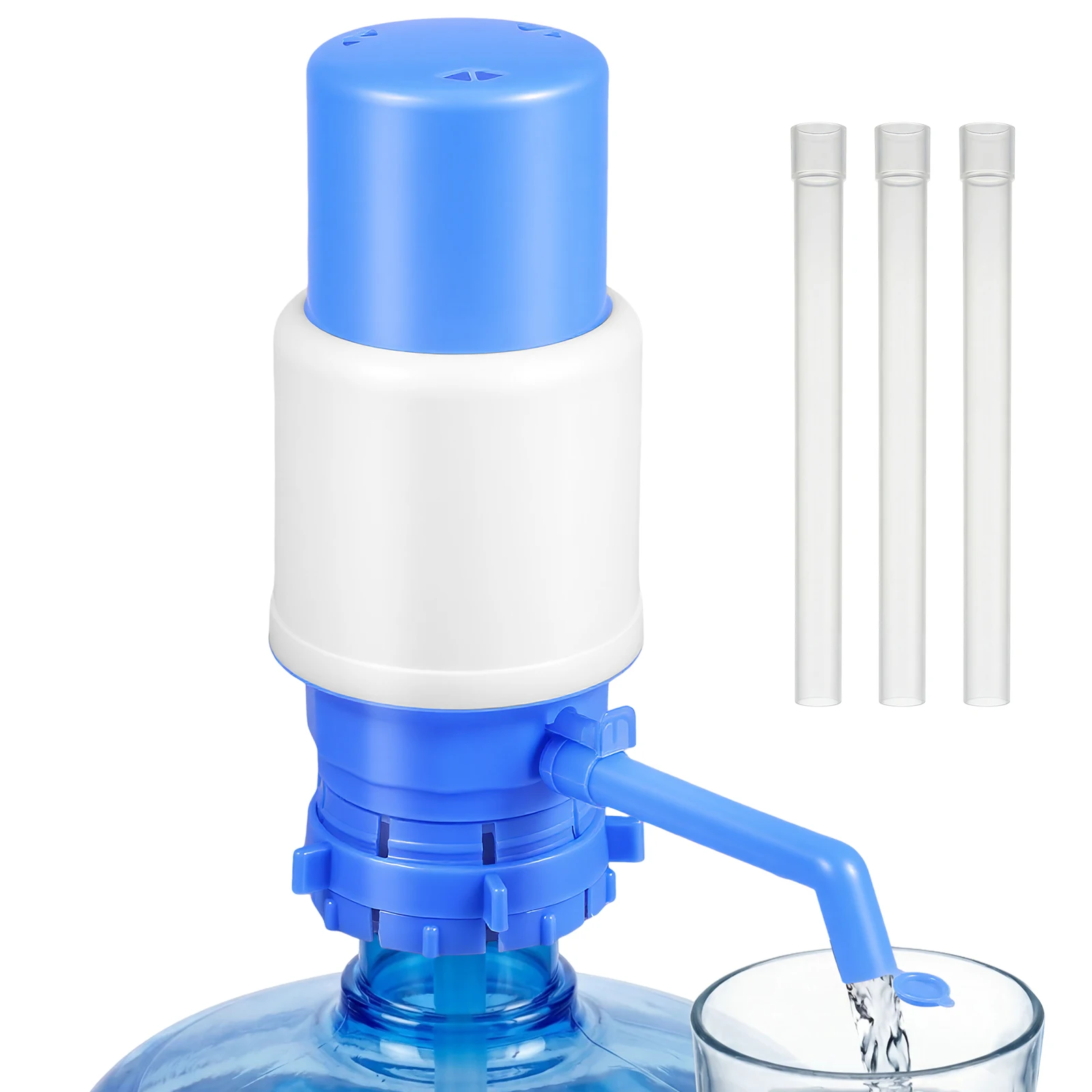 Manual Bottled Drinking Water Pressure Pump With Hose Removable Dispenser Drinkware Hand Vacuum Press Pump Kitchen Dining Bar