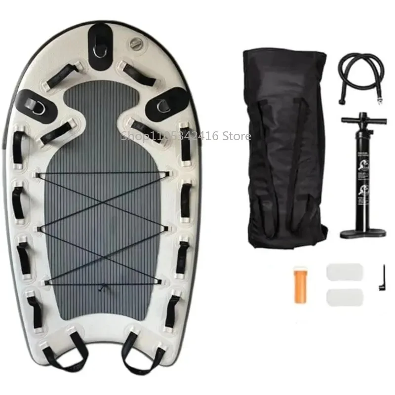 Inflatable Rescue Board Floating Water Mat Jet Ski Sled Board for Water Ice Surf Lifesaving Rescue