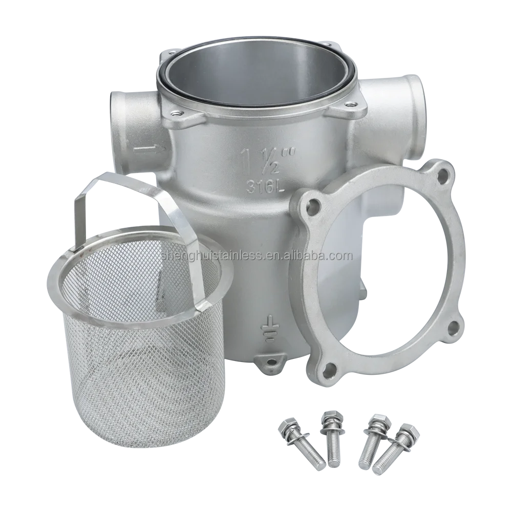 WATER STRAINER Material Marine Water Inlet Filter Stainless Steel Yacht Marine Replacement Accessory Deck Mount Watercraft Kit