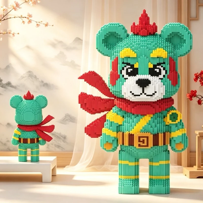 Mecha Bear Building Blocks Small Particles Educational Assembly Toy for Kids Adults High Difficulty Decoration