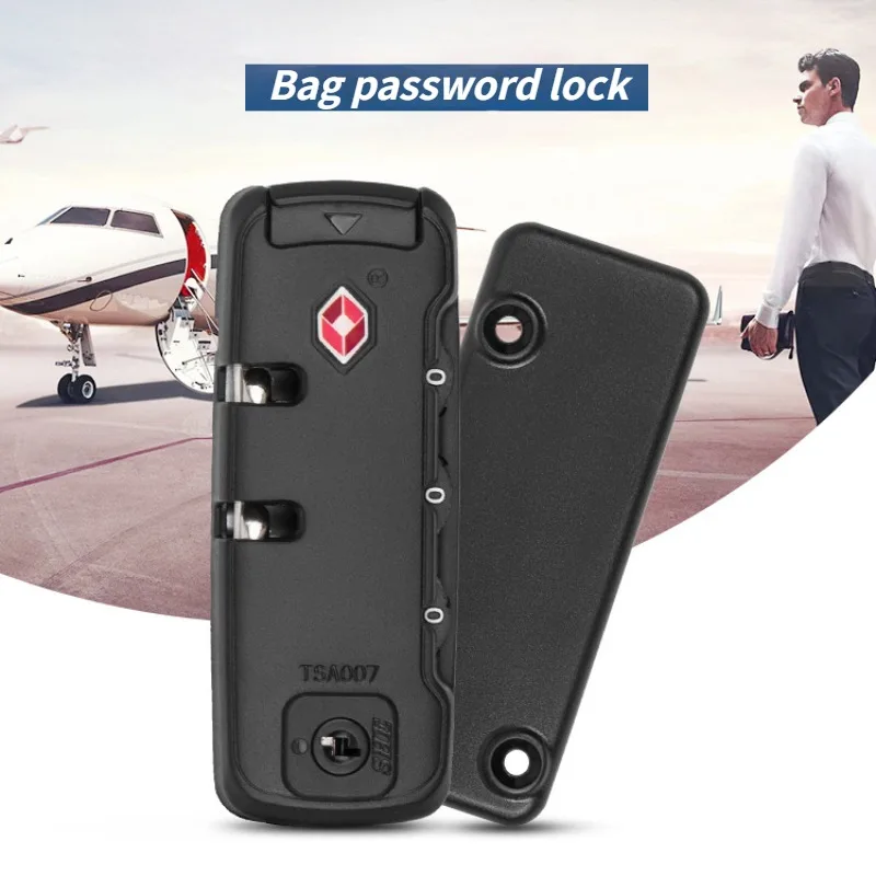 TSA007 Customs Lock Fixed Safety Zipper Luggage Lock Buckle Luggage Anti theft Password Lock