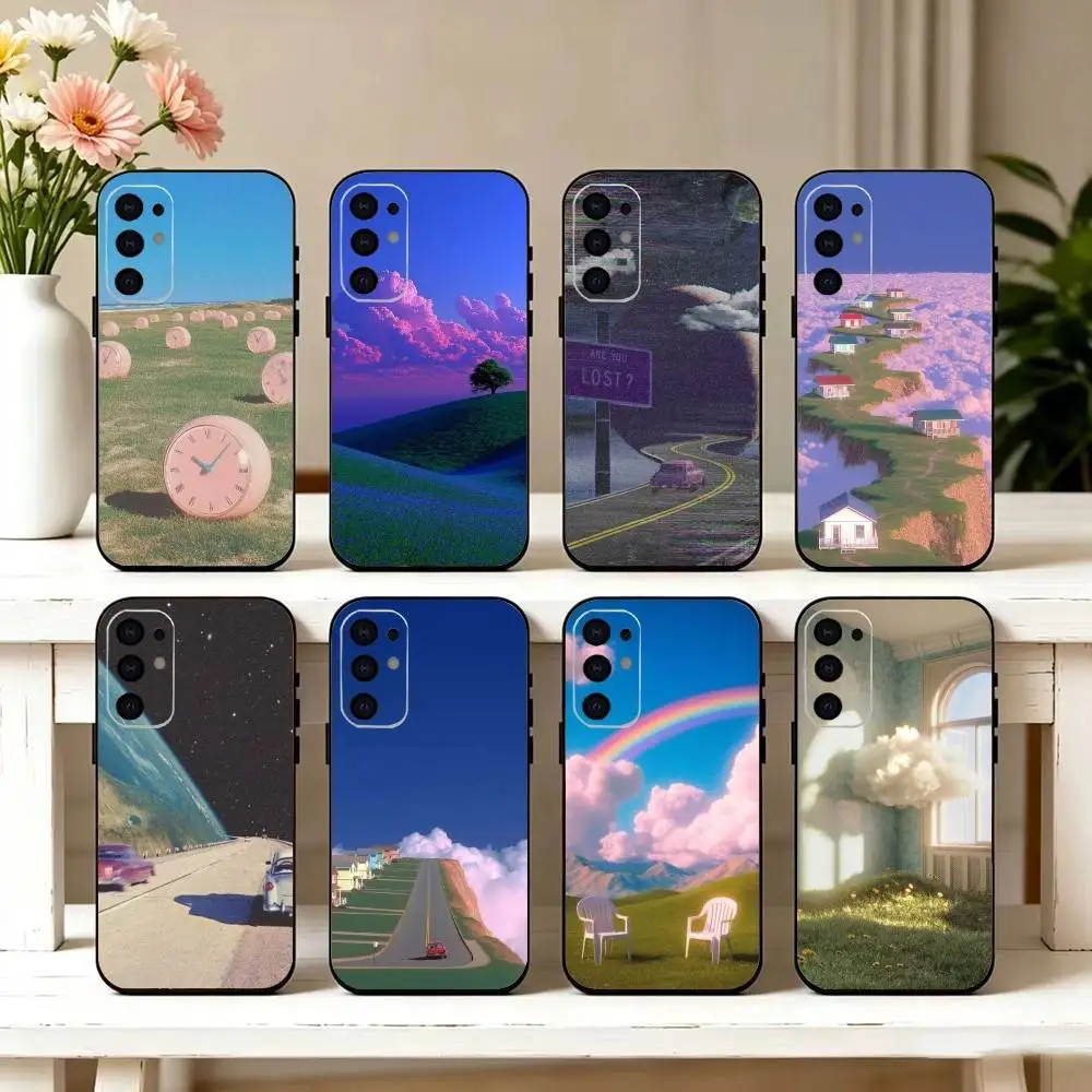 Dreamcore Aesthetic Phone Case For Samsung S25,S24,S21,S22,S23,S30,Ultra,S20,Plus,Fe,Soft Silicone Black Cover