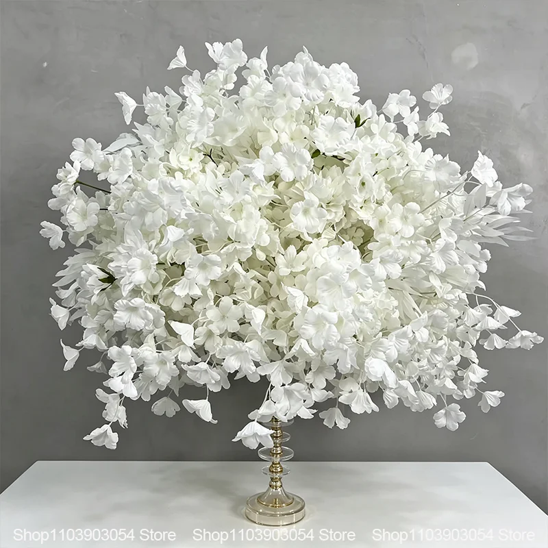 Künstliche weiße Rosen-Serie Delphinium Tischdekoration Blumenarrangement Hochzeitsempfang Heimparty Simulations-Blumendeko – Detail 8