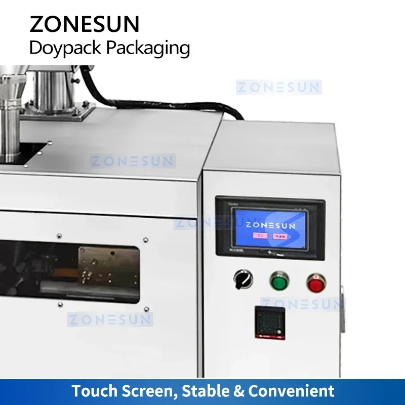 Zonesun Pre-formed Bag Packaging Machine Automatic Powder Filling and Sealing Machine Auger Filler ZS-FSFM1
