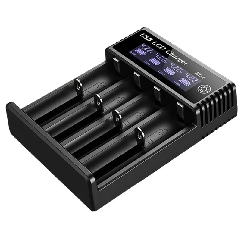 DTB7 USB LCD Battery Smart 4 Slots for 18650 21700 26650 3.7V Lithium 1.2V NiMH NiCd AA for AAA Rechargeable Battery