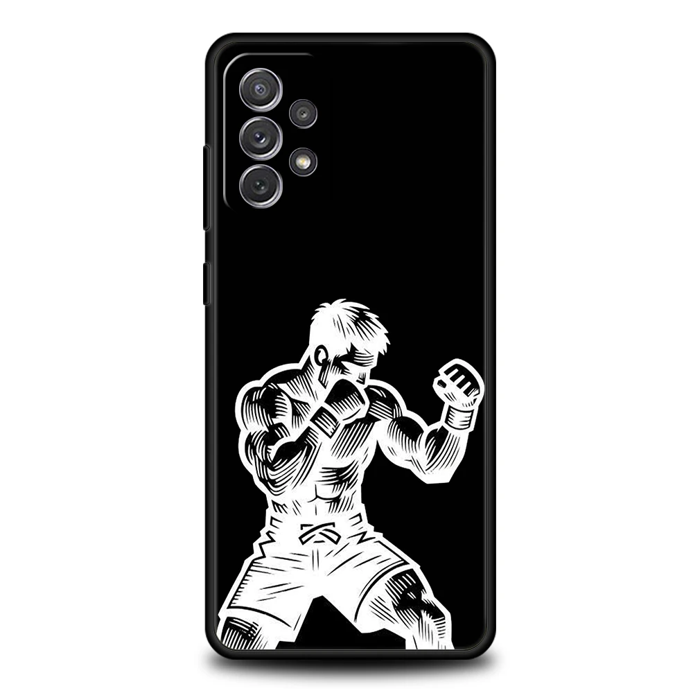 Muay Thai gants de boxe coque de téléphone pour Samsung Galaxy A15 A13 A35 A55 A51 A71 A41 A31 A21S A03S A05 A23 A25 A33 A53 A73 5G couverture