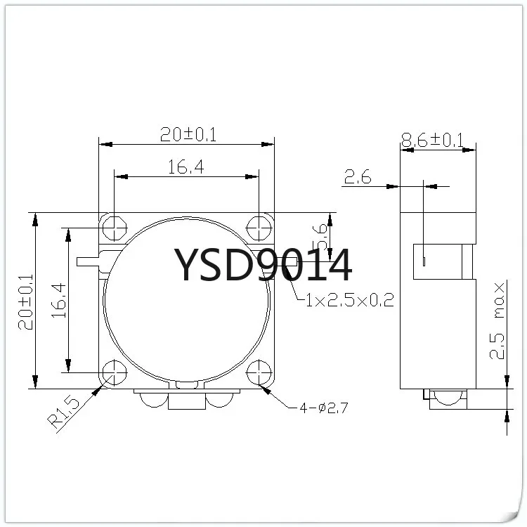 clockwise RFTYT WG2020X-1 2400-2500MHz  151012342 RF microstrip line isolator circulator 2.4GHz