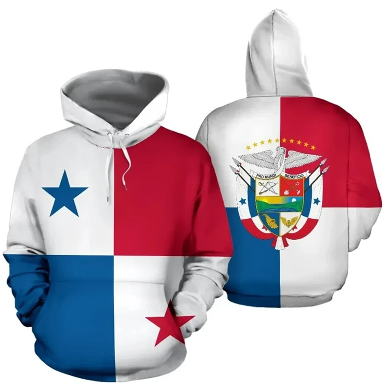 Panama Flag Map 3D Printed Hoodie For Men Clothes Fashion National Emblem Sweatshirts Casual Male Hoodie Women Pullovers Tops