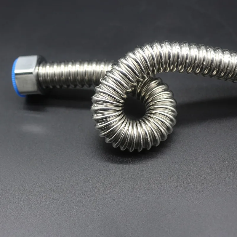 1pc 1/2inch 304 Stainless Steel Corrugated Pipe Water Heater Outlet Pipe Hot and Cold Explosion-Proof Hose