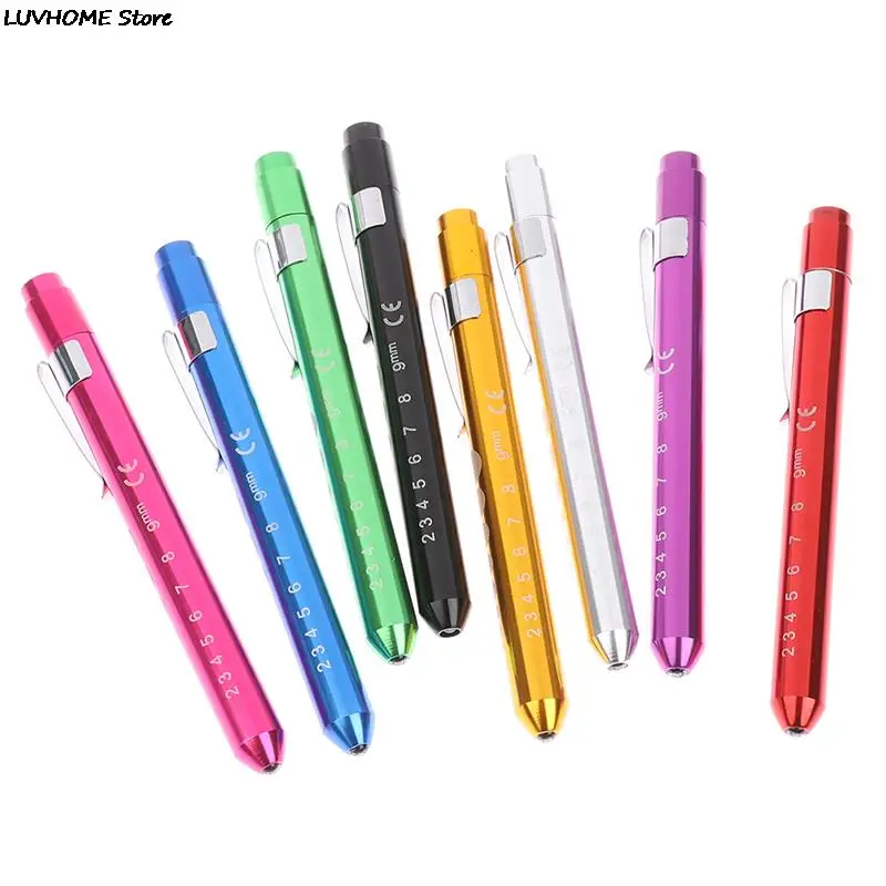 LED Flashlight Work Light First Aid Pen Light Torch Lamp Pupil Gauge Measurement Portable Medical Pen light