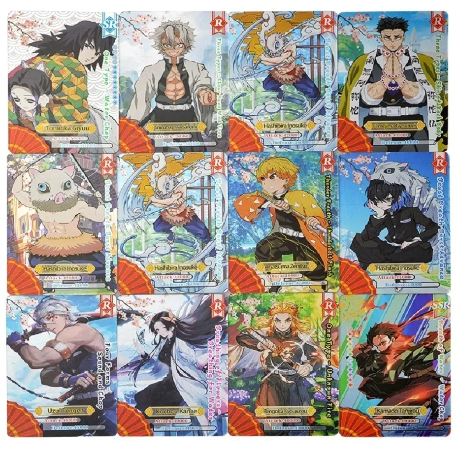 Flash Demon Slayer Cards Mugen Train SSP Card Ultra Rare Card Tanjirou Kamado Nezuko Character Collection Card