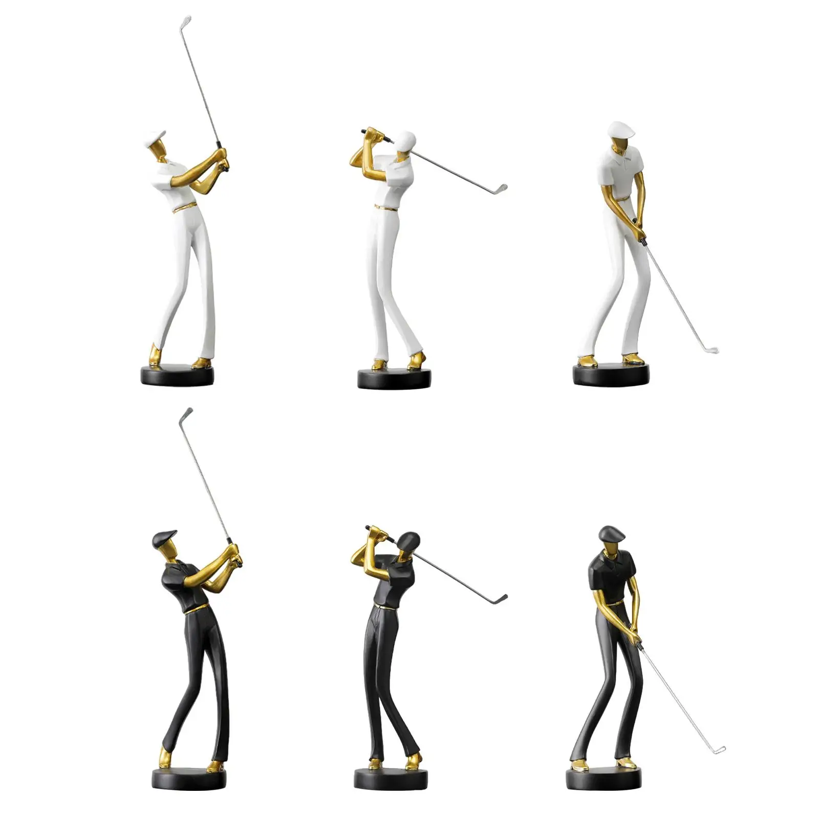 Estatua Golfista Adorno Decorativo Centro Mesa Escultura Resina Oficina Sala Estar Hogar Regalo Colección Deporte Arte Premium