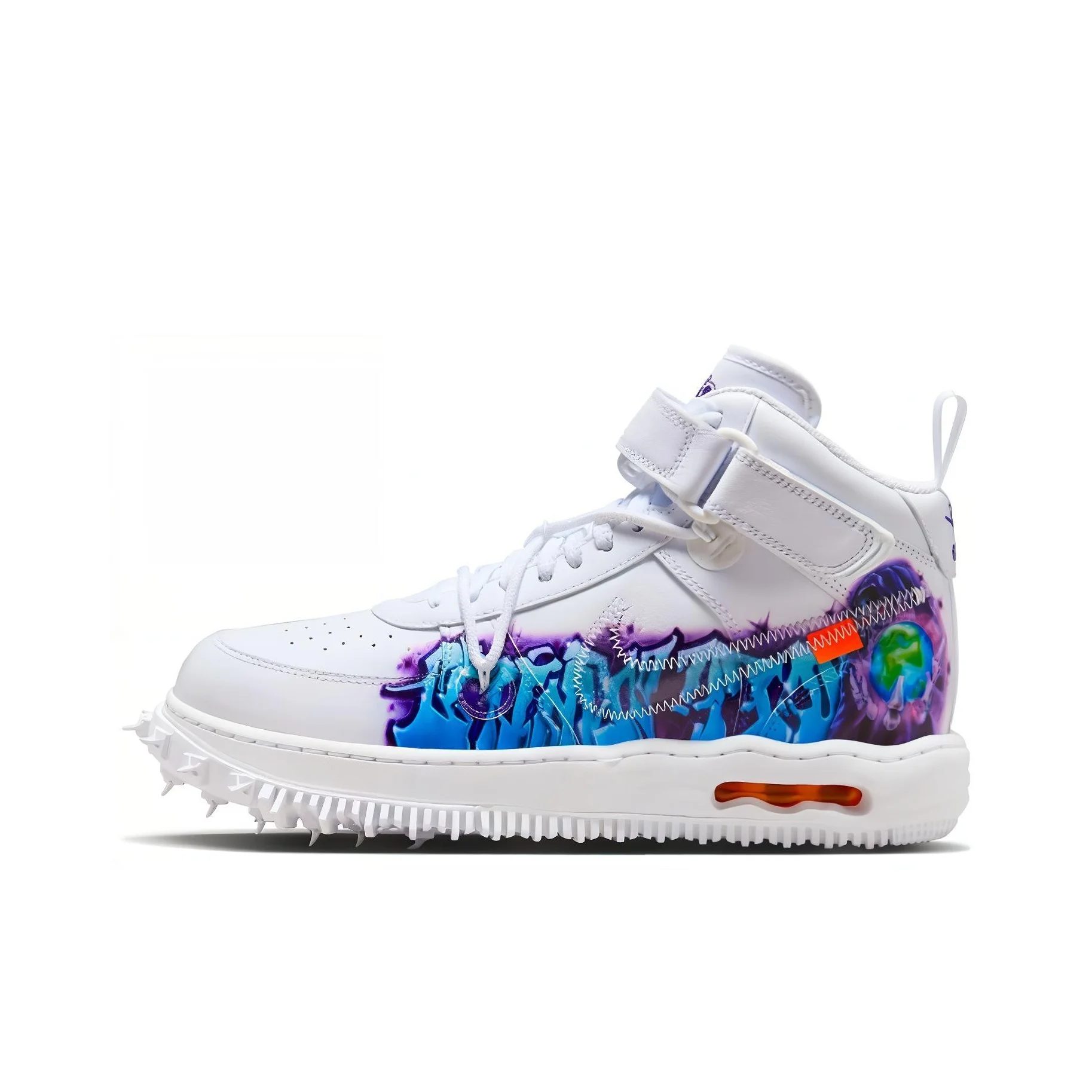 

Nike X Off White Air Force 1, Mid 'Graffiti' DR0500-100