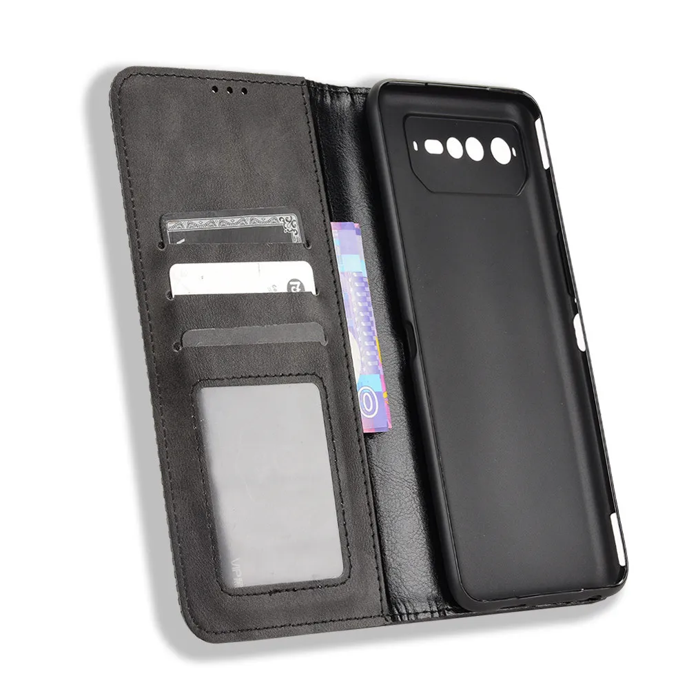 For Asus ROG Phone 6 Luxury Flip PU Leather Magnetic Adsorption Case For Asus ROG Phone 6 Pro ROG6 Phone Bag