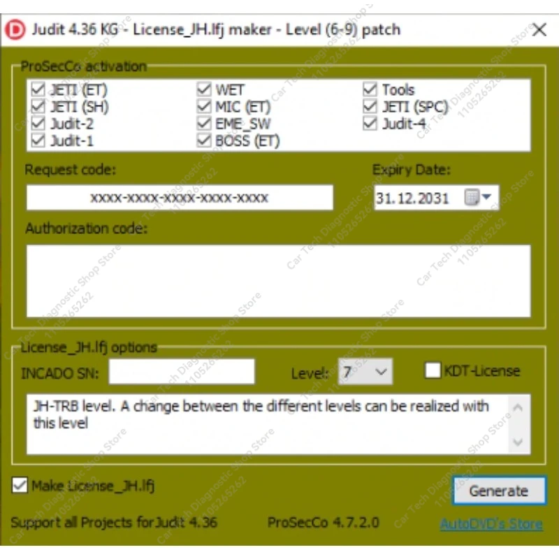 Judit -4 License SH ET 3 IN ONE 4.35-4.37 Keygen+Level 2-9 [2024] (New Added Projects 27) Jungheinrich JETI Judit 4.36 KG