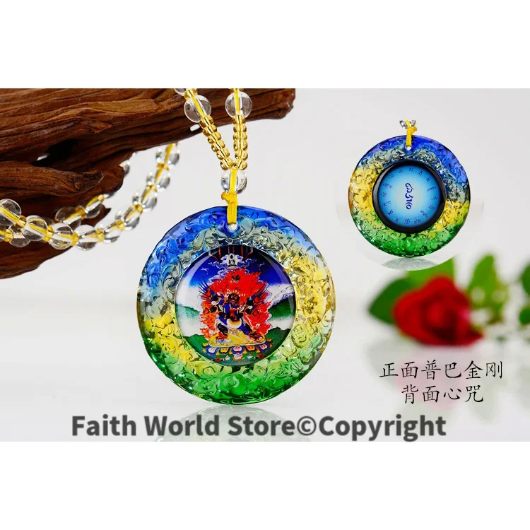 2025 Wholesale Buddhist Greco-Buddhist pocket travel efficacious talisman Ba Jin just Puba Jingang Buddha Crystal Amulet