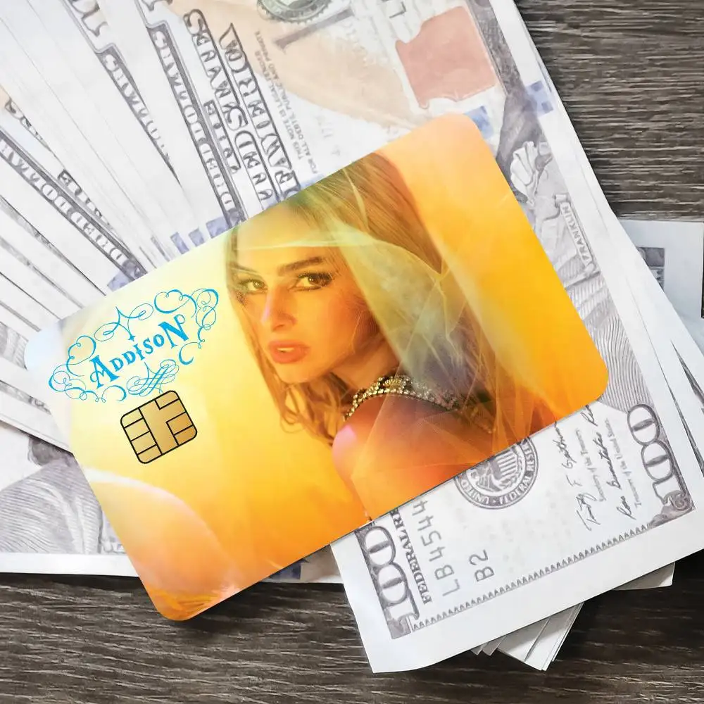 ملصقات جلدية لبطاقة الائتمان للمغني أديسون راي للوصول إلى البنك، غطاء طبقة رقيقة واقية، هدية مفاجئة #5