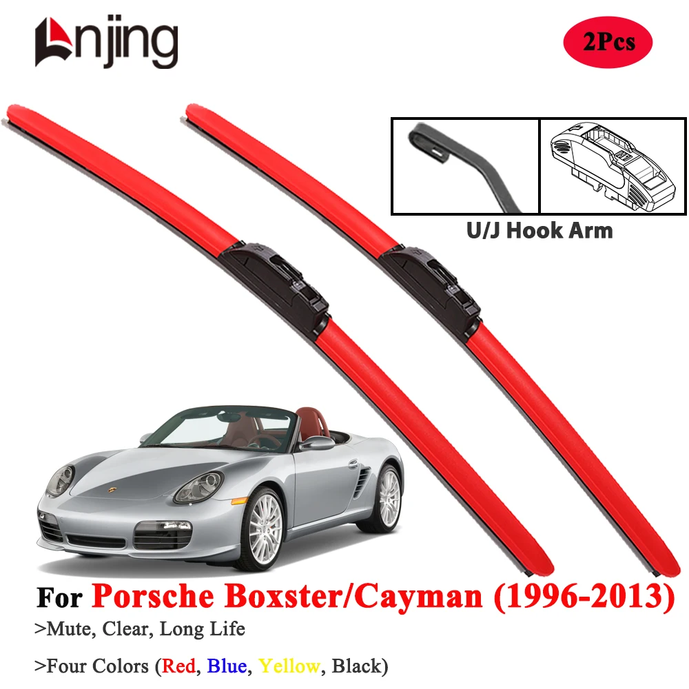 

LNJING красочные щетки стеклоочистителя для Porsche Cayman Boxster Spyder 986 987 1996-2013 гг.