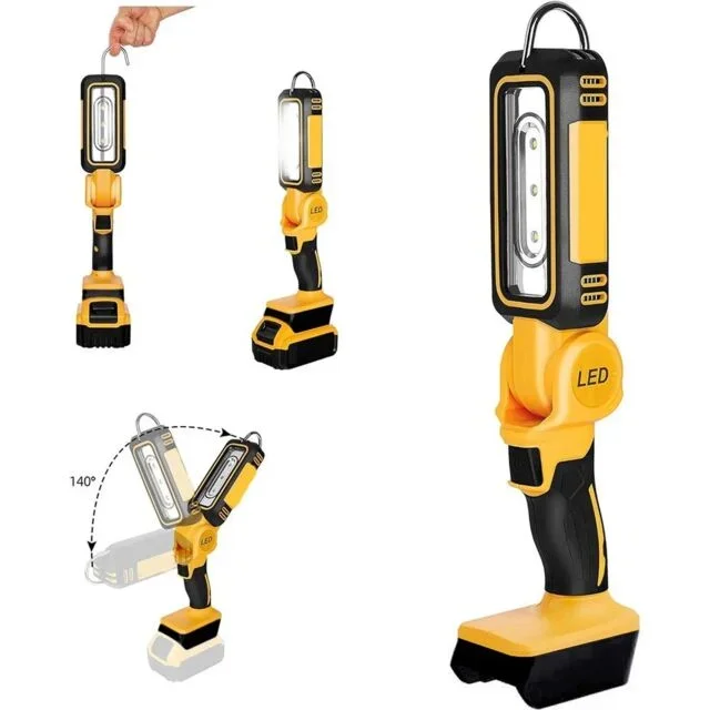 

Совместим с аккумулятором 20 В. Складной светодиодный рабочий фонарь на 90 градусов. Портативный ручной фонарь для кемпинга и экстренного использования.