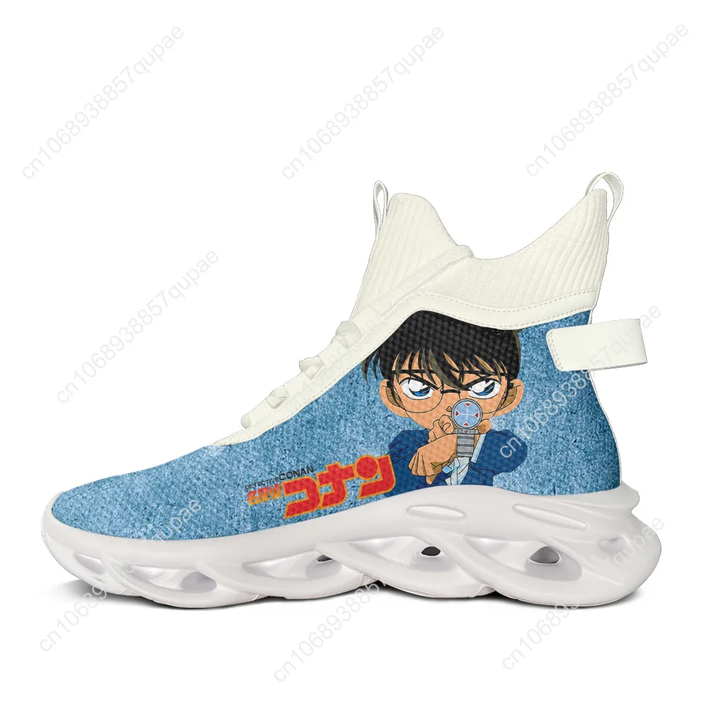 

Detective Conan High Top Sneakers Anime Manga Men Women Teenager Sports Running Shoes Sneaker Lace Up Mesh Footwear Custom Shoe