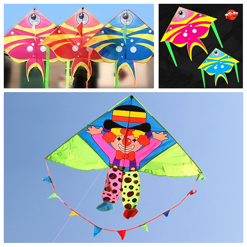 free shipping clown kite flying outdoor toys children kites ripstop nylon fabric lifter kite toy sports Outdoor games fly dragon