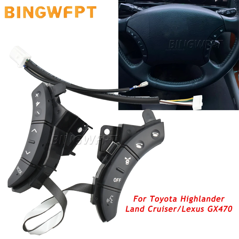 Multifunction Steering Wheel Control Buttons For Toyota Highlander 2003-2007 Land Cruiser 2004-2007 Lexus GX470 2003-2009