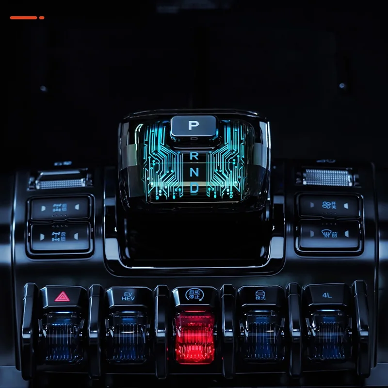 ل BYD ليوبارد 8 كريستال والعتاد التحول المقبض مضيئة المحيطة ضوء كريستال مقبض اكسسوارات تعديل السيارات الداخلية #3