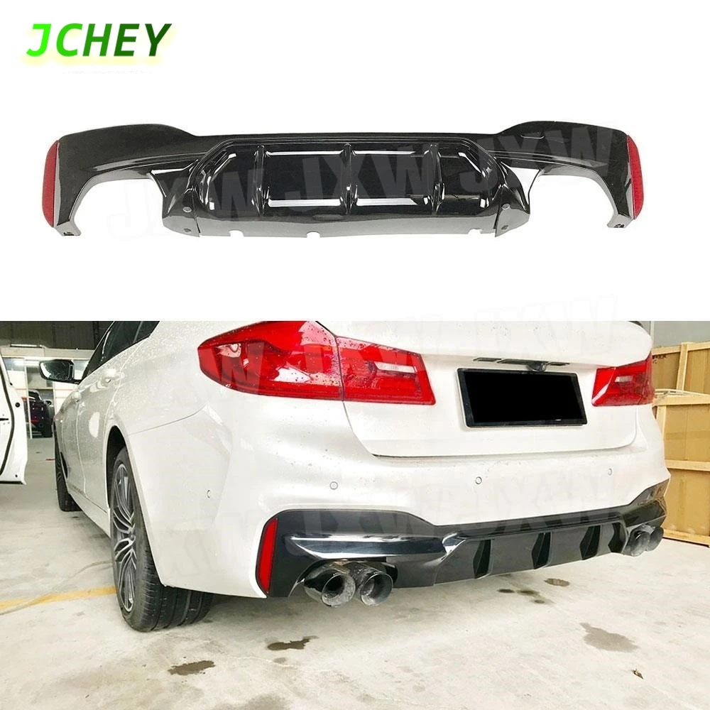 

JCHEY автомобильный задний бампер из углеродного волокна, диффузор для BMW 5 серии G30 G38 M Tech Sport 2017-2023, диффузор из АБС-пластика