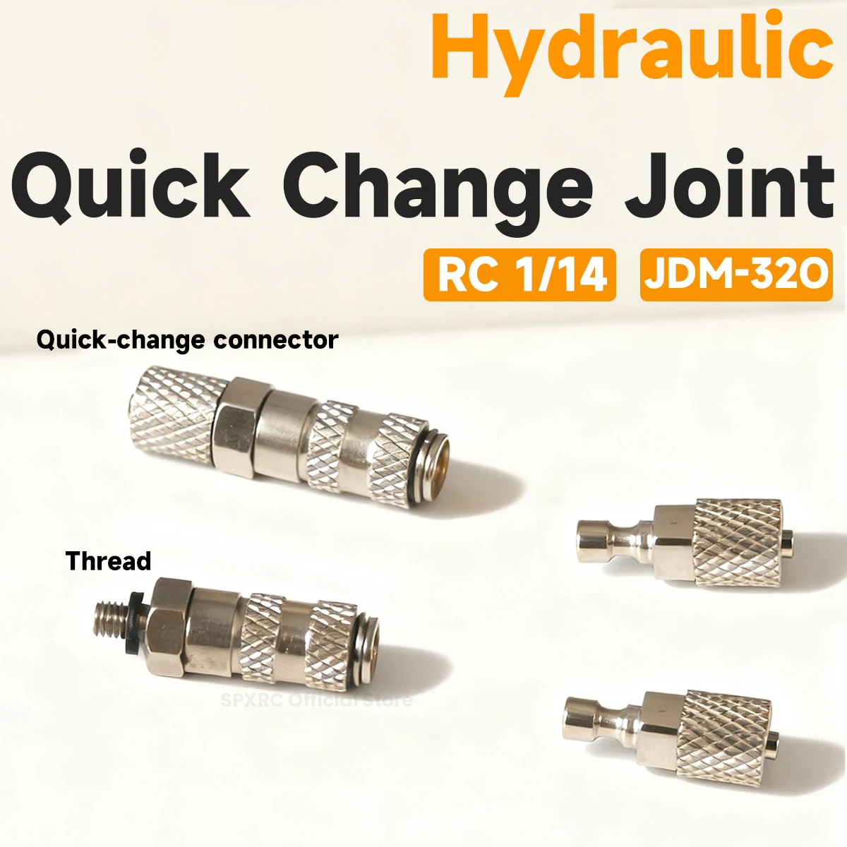 3 مللي متر الهيدروليكية التغيير السريع المشترك الخيوط فوهة النفط JDM-32O ل 1/14 تاميا مركبة يتم التحكم بها عن بُعد جرار حفارات محمل لعبة قطع غيار السيارات #1