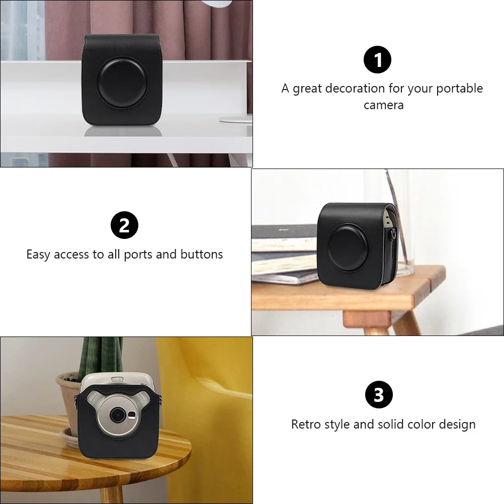 

PU Protective Camera Case Bag Adjustable Strap Compatible for Square Sq20 Camera Pouch Shockproof