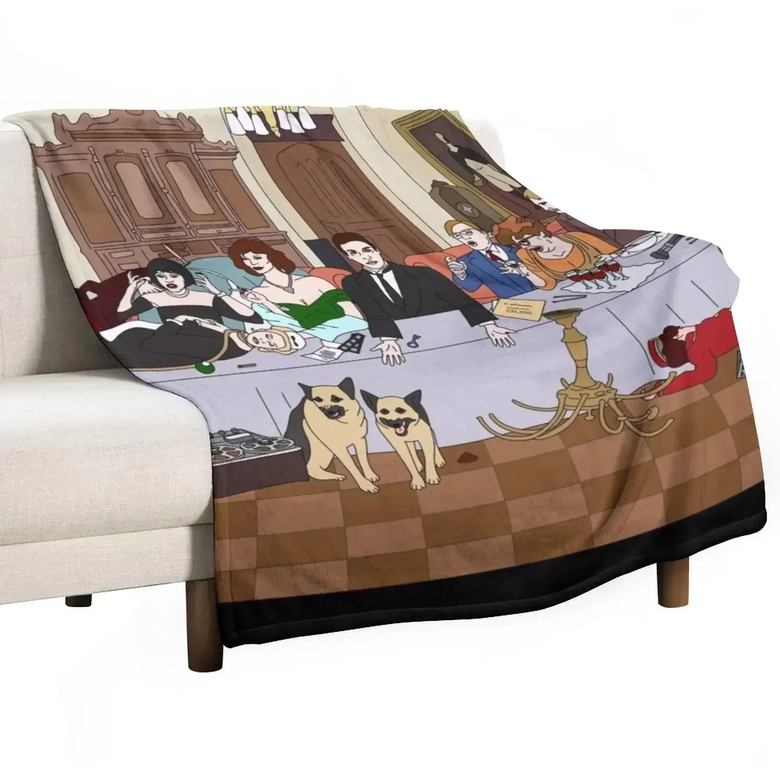 

The Last Supper at Boddy Mansion Throw Blanket Retros Giant Sofa Blankets