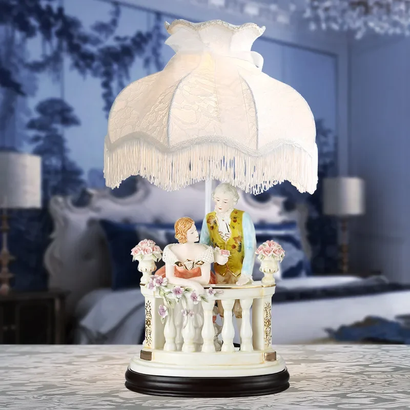 Nordic light luxury European ornaments home lace wedding gifts craft ceramic character decoration factory direct sales