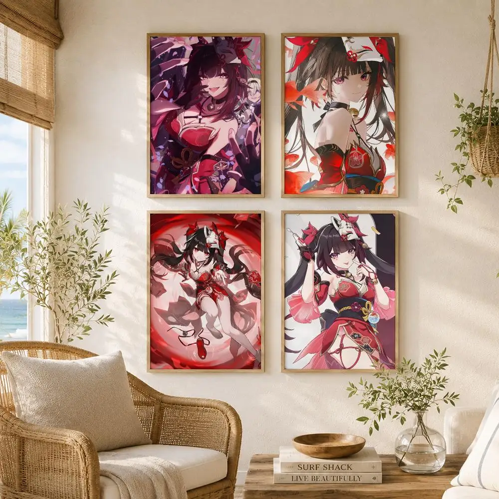 Anime H-Honkai Star Rail Sparkle Poster High-Quality Canvas Wall Mural Crease-Free For Living Room Bedroom Interiors