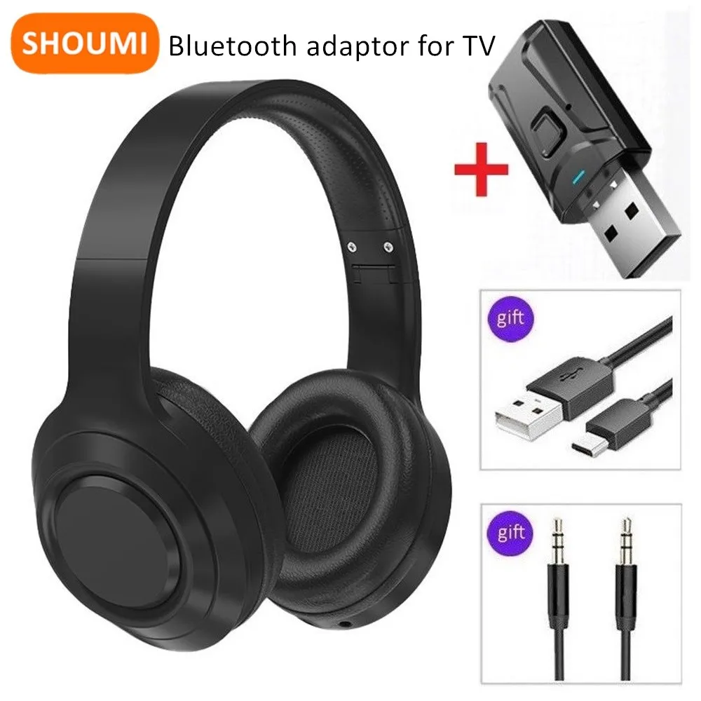 TV Headphones Wireless Helmets Android Phone Bluetooth Headset PC Tablet Bluetooth Adapter Waterproof Carry Gaming with Mic