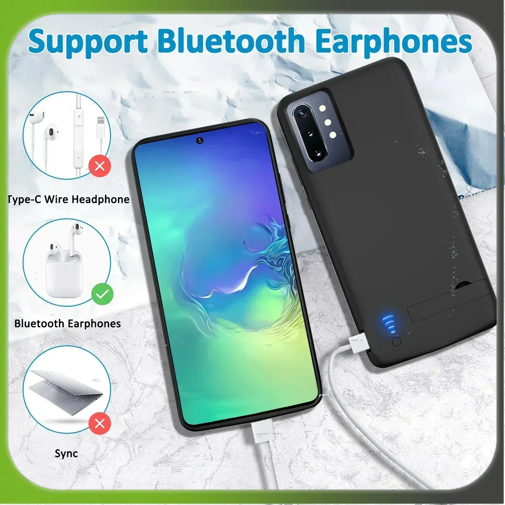 

2026 New Battery Charger Case for Samsung Galaxy S10 S20 S21 S22 Plus Note20/P/Ultra Charging Case Power BankFast Delivery