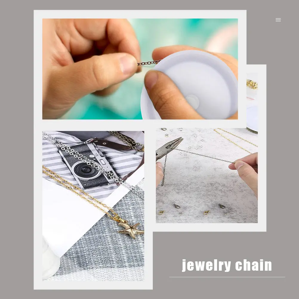 

6 шт., материалы для изготовления ювелирных изделий своими руками, железная цепочка для браслетов и ожерелий, декоративная цепочка для рукоделия, аксессуары для самостоятельного изготовления, прочные и практичные.
