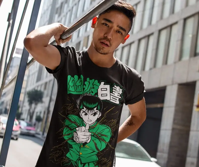 Vintage Anime Shirt,YYH Unisex T Shirts