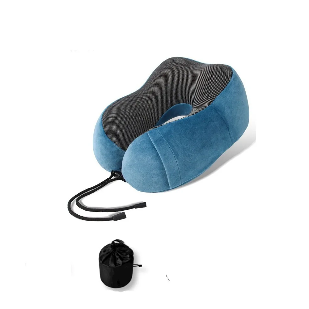 

Household with Storage Bag U Shaped Neck Pillow Lightweight Soft Neck Support Cushion Foldable Travel Neck Guard Pillow Airplane