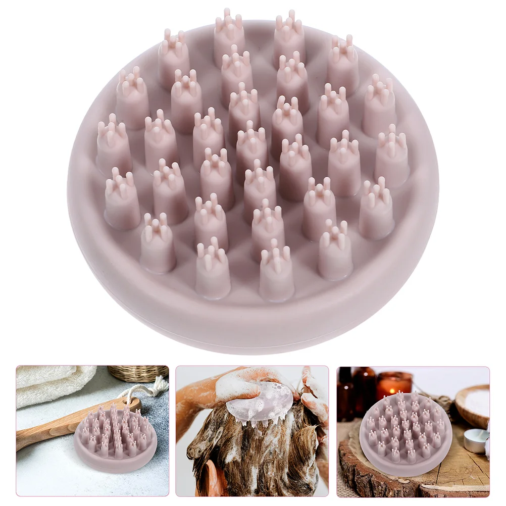 2 Pcs Shampoo Brush Hair for Psoriasis Washing Scrubber Care Massage Head Silica Gel Scalp