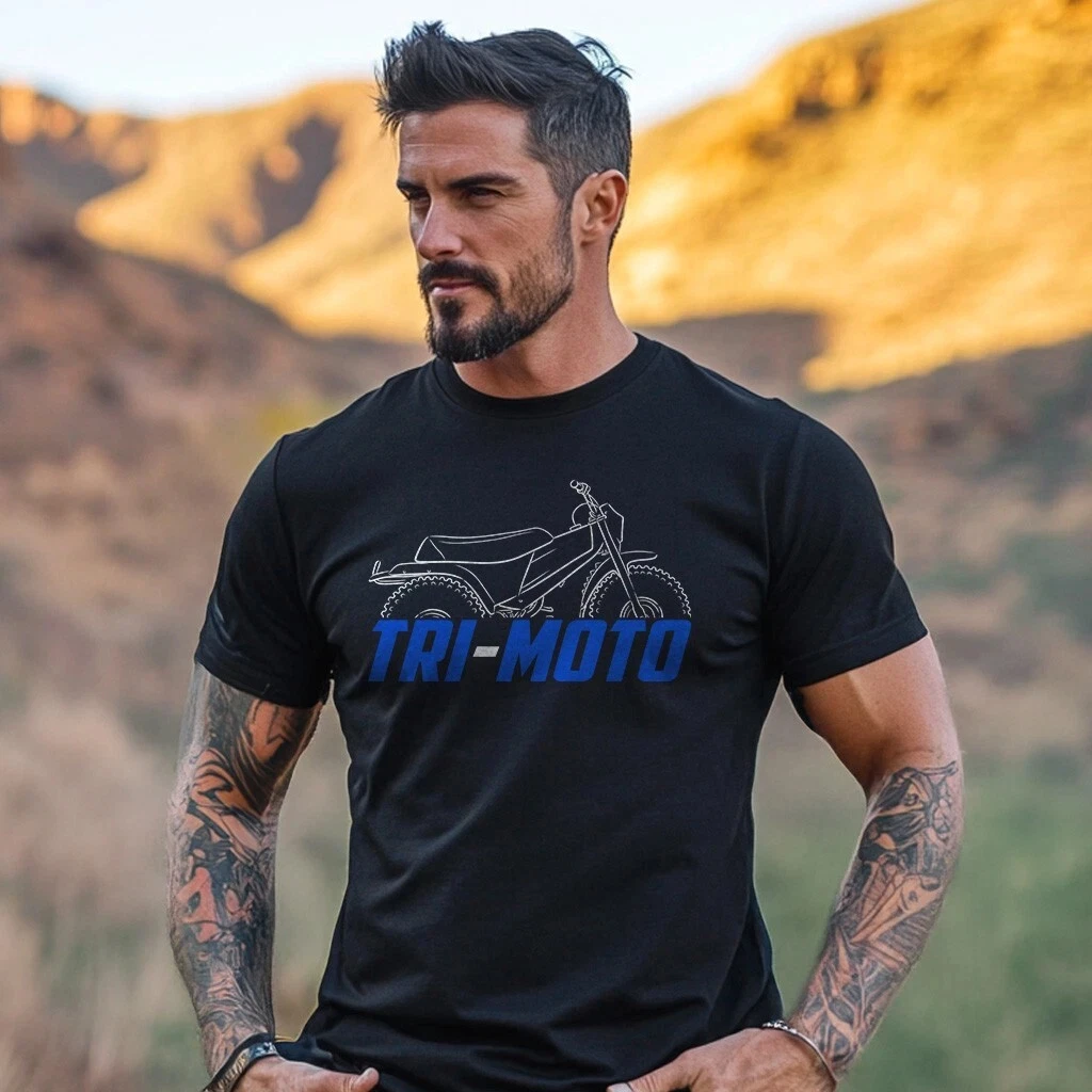 لياماها YT & YTM ثلاثي موتو 1980-1983 المشجعين-دراجة نارية تي شيرت المتضخم تي شيرت الجرافيك تي شيرت الرجال الملابس #6