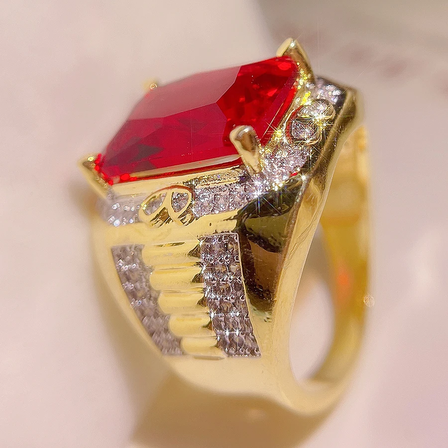 2022 NEW Luxury Ring for Women Geometry Classic Large Gemstones Banquet Queen Engaged Christmas Party Gift  Jewelry Wholesale