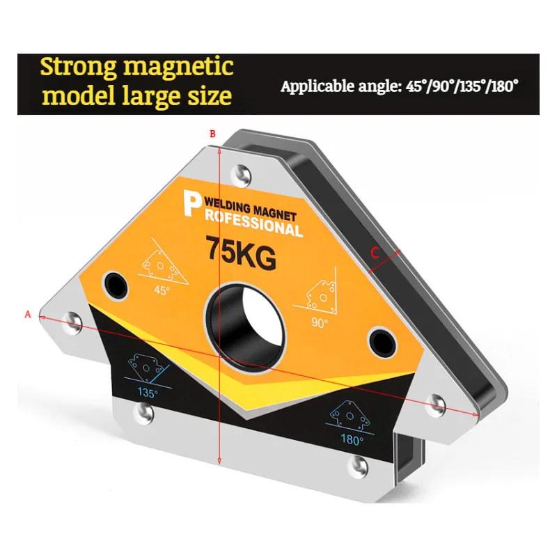 Welding Positioner Magnetic Welding Holders Angle Solder Arrow Magnet Weld Fixer Positioner Ferrite Holding Auxiliary Locator To