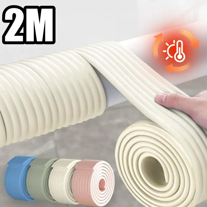 

Самоклеящаяся изоляционная пленка для зимних труб для защиты от замерзания на открытом воздухе, термоводонепроницаемая трубка длиной 2 м