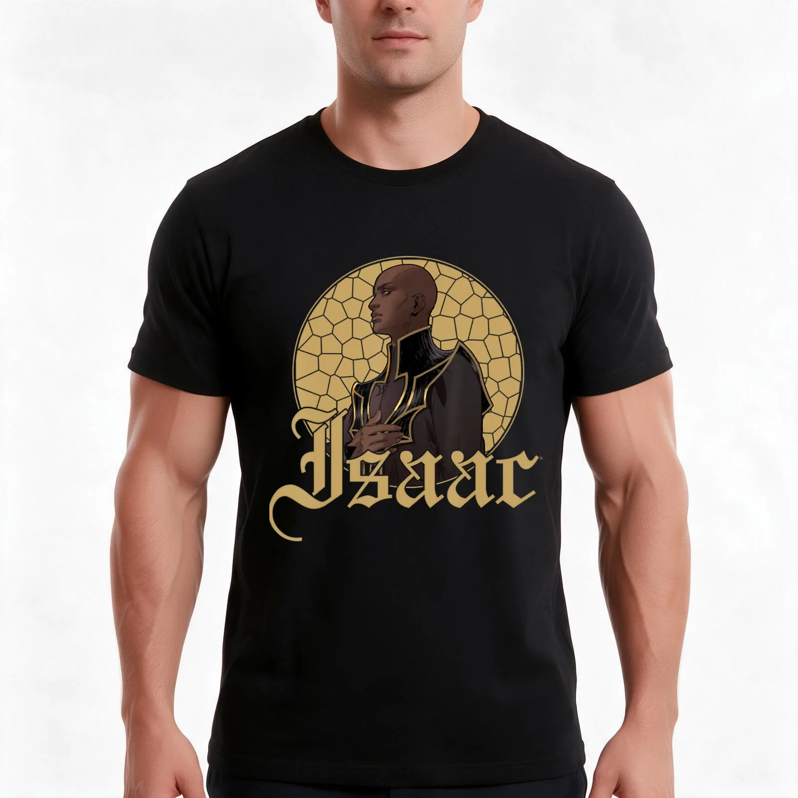 Netflix Castlevania Isaac Portrait T-Shirt Summer Casual Cotton Tee Oversized Streetwear Tops Vintage Graphic Print