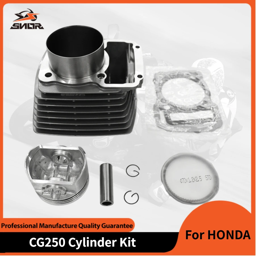 

SNOR комплект цилиндров двигателя мотоцикла CG250, набор поршневых колец цилиндра для HONDA CG250 CG300, аксессуары для поршня цилиндра