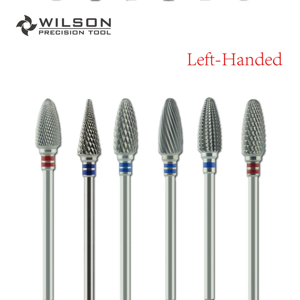 WILSON Fresa de corte cruzado estándar para zurdos, suministros de uñas, accesorios y herramientas para uñas