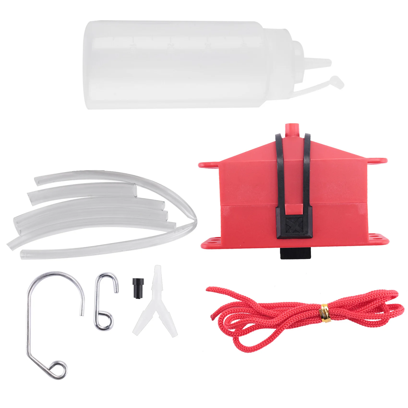 Compatible Motorcycle Chain Cleaning Machine Kit Brush Gear Cleaner Tool for Universal Motorbike Chains Lube Device Red